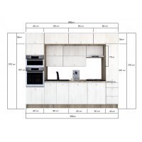 Bucatarie ZONE B 300 FRONT PAL K002 / decor 8508